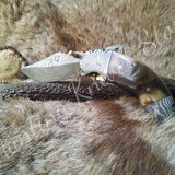 Everyday Carry Damascus Steel Folding Pocket Knife with Sheep Horn Handle – The Ram’s Edge
