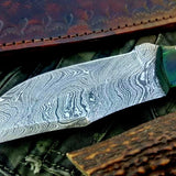 Custom Handmade Damascus Steel Hunting Skinning Camping Knife