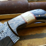 Full Tang Custom Handmade Damascus Steel Skinner Knife