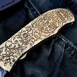 Custom Handmade Damascus Steel Folding Pocket Knife