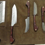 Custom handmade kitchen/outdoor knives set