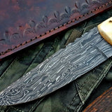 Custom Handmade Damascus Steel Hunting Knife