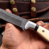 Damascus steel Hunting skinner knife