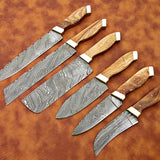 Best New Custom Handmade Damascus Steel Kitchen Knives Set
