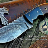 Custom Handmade Damascus Steel Skinner Knife