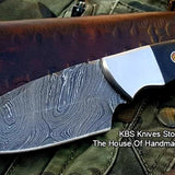 Custom Handmade Twist Damascus Steel Hunting Skinning Knife