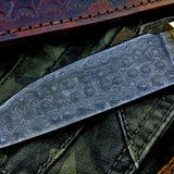 Custom Handmade Damascus Steel Hunting Skinning Hunting Knife