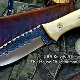 Custom Handmade Hammered 1095 High Carbon Steel Hunting Skinning Knife