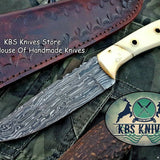 Custom Handmade Damascus Steel Hunting Knife