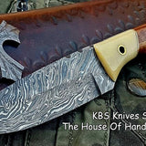 Custom Handmade Damascus Steel Hunting Skinning Knife
