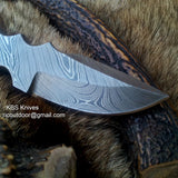 Hand Made Full Damascus Skinning Knife