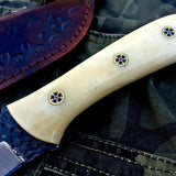 Custom Handmade Hammered 1095 High Carbon Steel Hunting Skinning Knife
