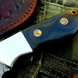 Custom Handmade Twist Damascus Steel Hunting Skinning Knife