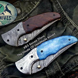Custom Handmade Damascus Steel Folding Pocket Knives ( Deal )