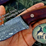 Custom Handmade Damascus Steel Skinning Knife