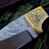 Custom Handmade D2 Tool Steel Guthook Skinner Knife