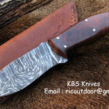Handmade Damascus Skinning Knife