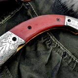 Custom Handmade Damascus Steel Folding Pocket Knife