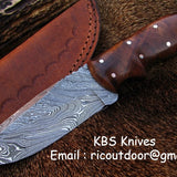 Handmade Damascus Skinning Knife