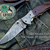 Custom Handmade Damascus Steel Folding Pocket Knife