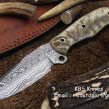 Damascus Hand Made Skinning Knife