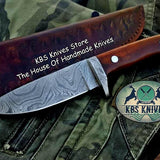 Custom Handmade Damascus Steel Hunting Knife