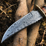 New Custom Handmade Damascus Steel Hunting Skinning Knife
