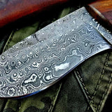 Custom Handmade Damascus Steel Skinning Knife