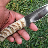 New Full Tang Custom Handmade File Tool Steel Skinning Knife