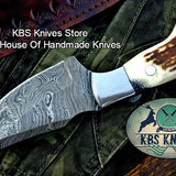 Custom Handmade Twist Damascus Steel Skinner Knife