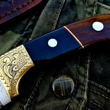 Custom Handmade D2 Tool Steel Guthook Skinner Knife