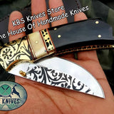 Custom Handmade D2 High Polished Steel Folding Pocket Knife