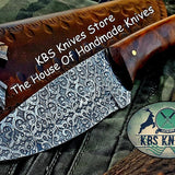 Custom Handmade Damascus Steel Hunting Skinning Knife