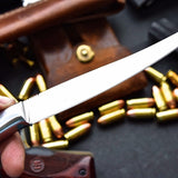 D2 Steel Handmade Fillet Boning Knife With Micarta Handle - 11 Inches" by KBS Knives Store