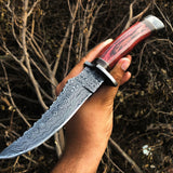 New Custom Handmade Damascus Steel Hunting Knife