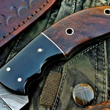 Custom Handmade Damascus Steel Skinner Knife