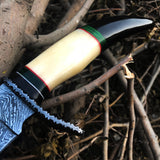 Christmas Sale !!! New Custom Handmade Damascus Steel Hunting Knife