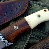 Custom Handmade Hammered 1095 High Carbon Steel Hunting Knife