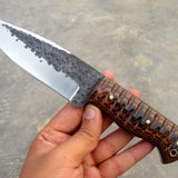 1048 HC steel hand forged hunting knife