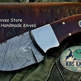 Custom Handmade Twist Damascus Steel Mini Skinner Knife