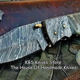Custom Handmade Damascus Steel Folding Knife