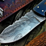 Custom Handmade Damascus Steel Skinner Knife