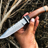 New Custom Handmade Damascus Steel Hunting Knife