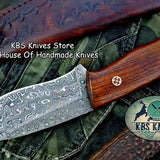 Custom Handmade Damascus Steel Skinning Knife
