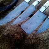 Damascus Kitchen Knives Set