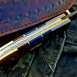 Custom Handmade Damascus Blade Folding Pocket Knife