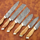 Best New Custom Handmade Damascus Steel Kitchen Knives Set