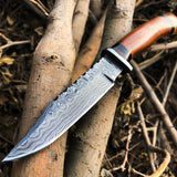 New Custom Handmade Damascus Steel Hunting Knife