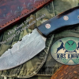 Custom Handmade Damascus Steel Skinning Knife