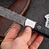 Custom Handmade Damascus Steel Skinning/Camping/Hunting Knife